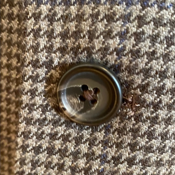 Lauren Ralph Lauren Wool Brown Houndstooth Blazer Luxury Classic Vintage - Picture 4 of 15